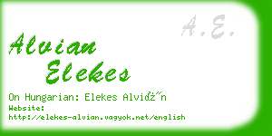alvian elekes business card